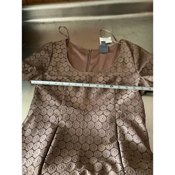 new taupe Rabbit Rabbit Rabbit dress size 8 layered short sleeve - Picture 5 of 9